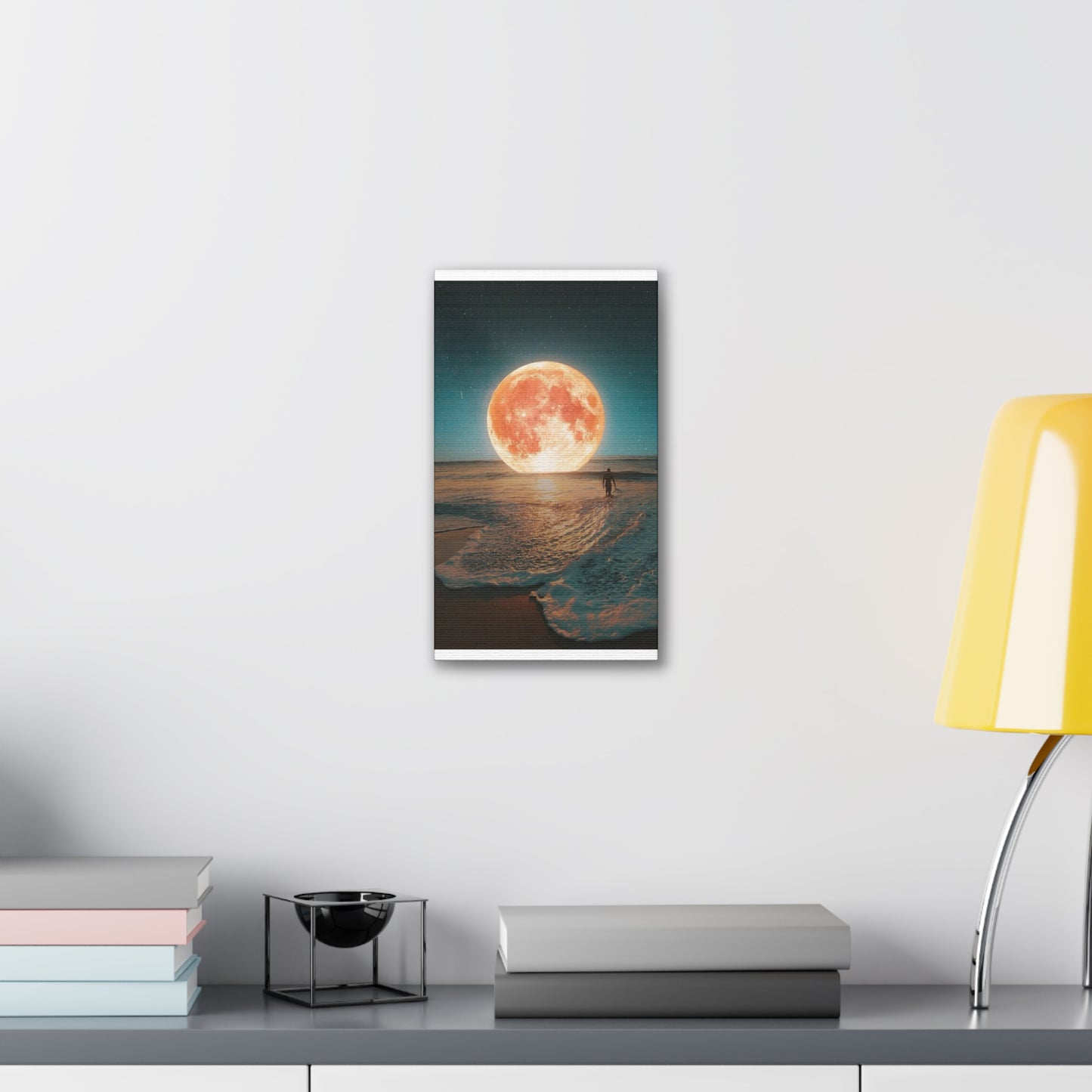 Moon on the water - Canvas Stretched, 0.75"