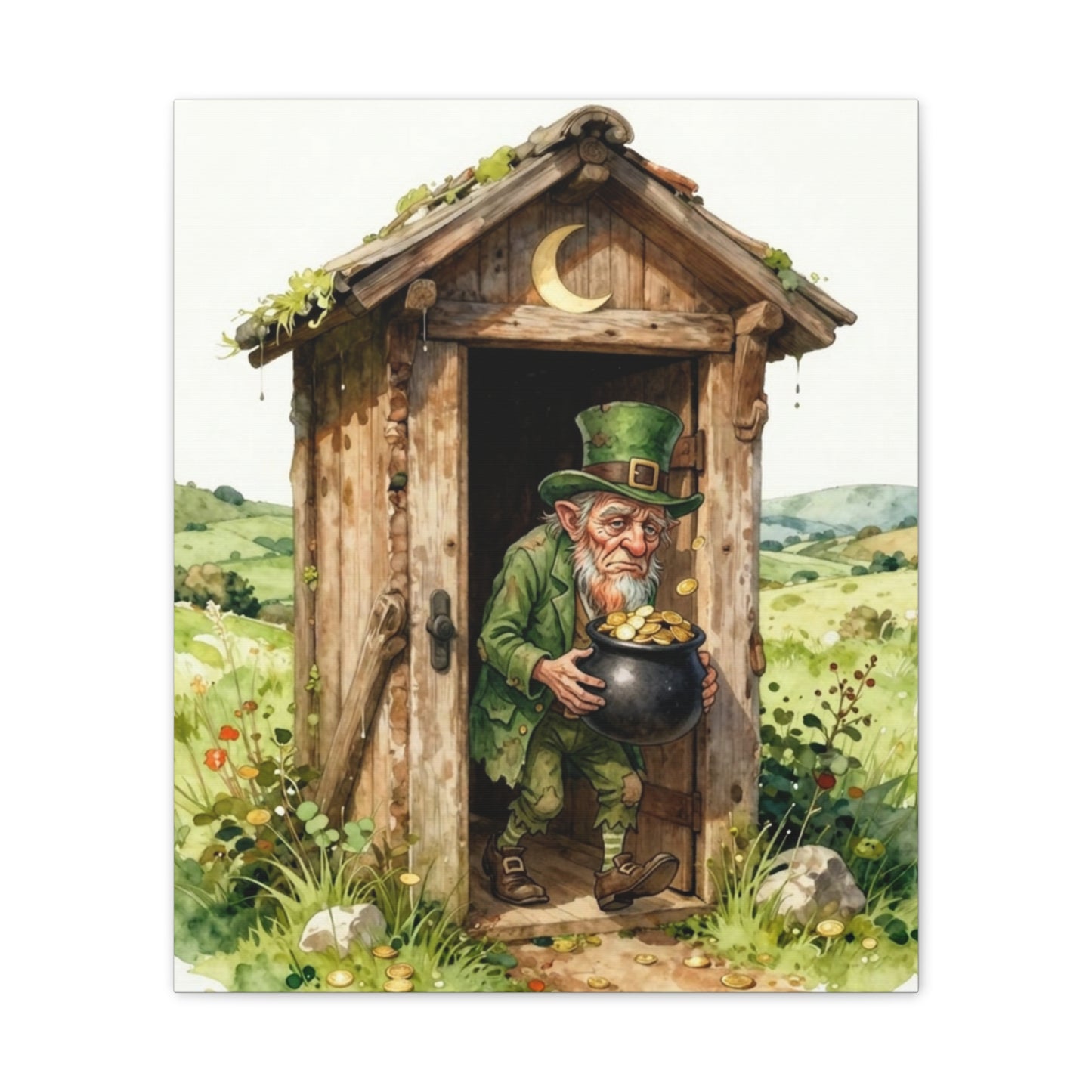 Leprechaun's Gold - Canvas Stretched, 0.75" - Wall Art - 2026 - Bathroom Humor