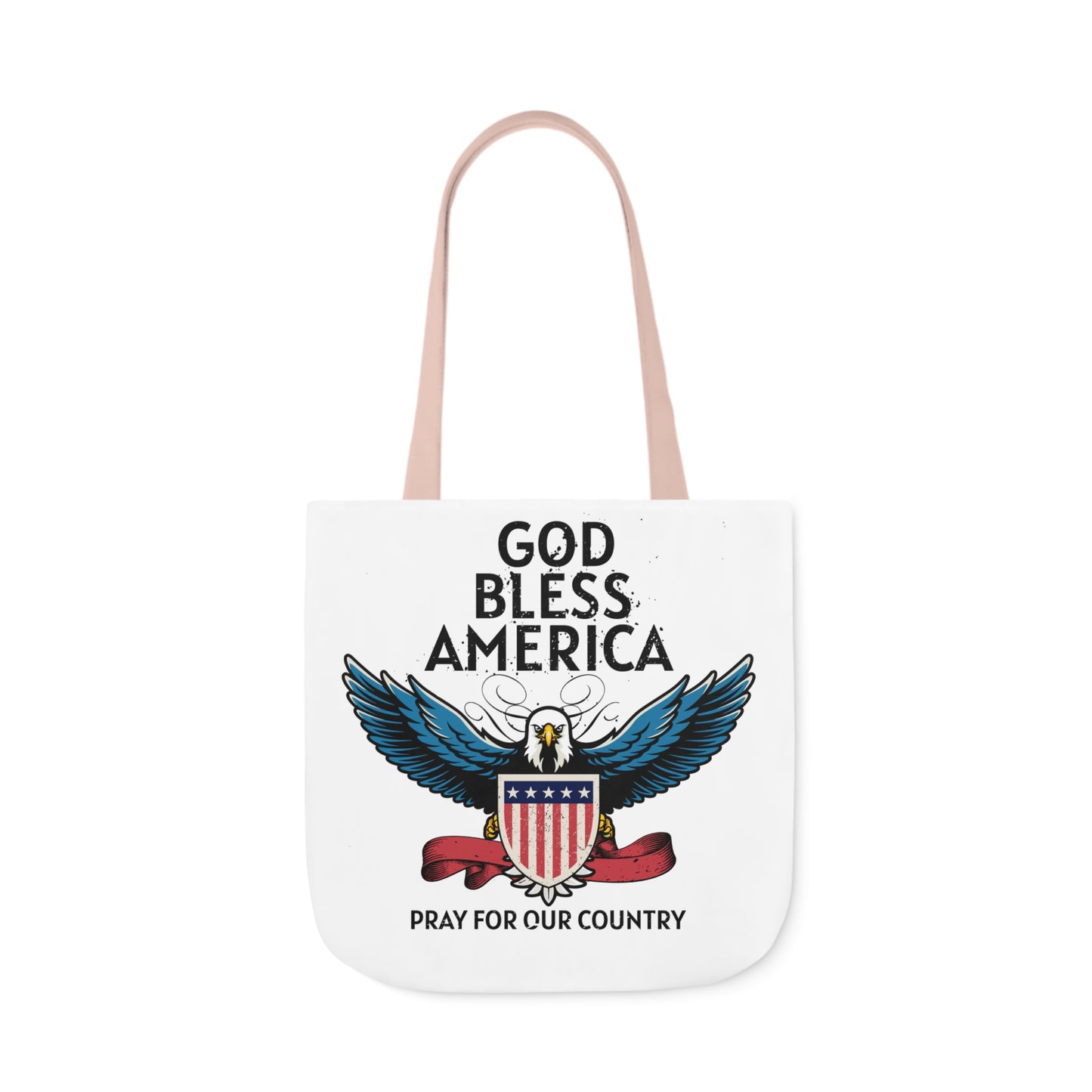 God Bless - Canvas Tote Bag, 5-Color Straps Mother's Day - Father's Day