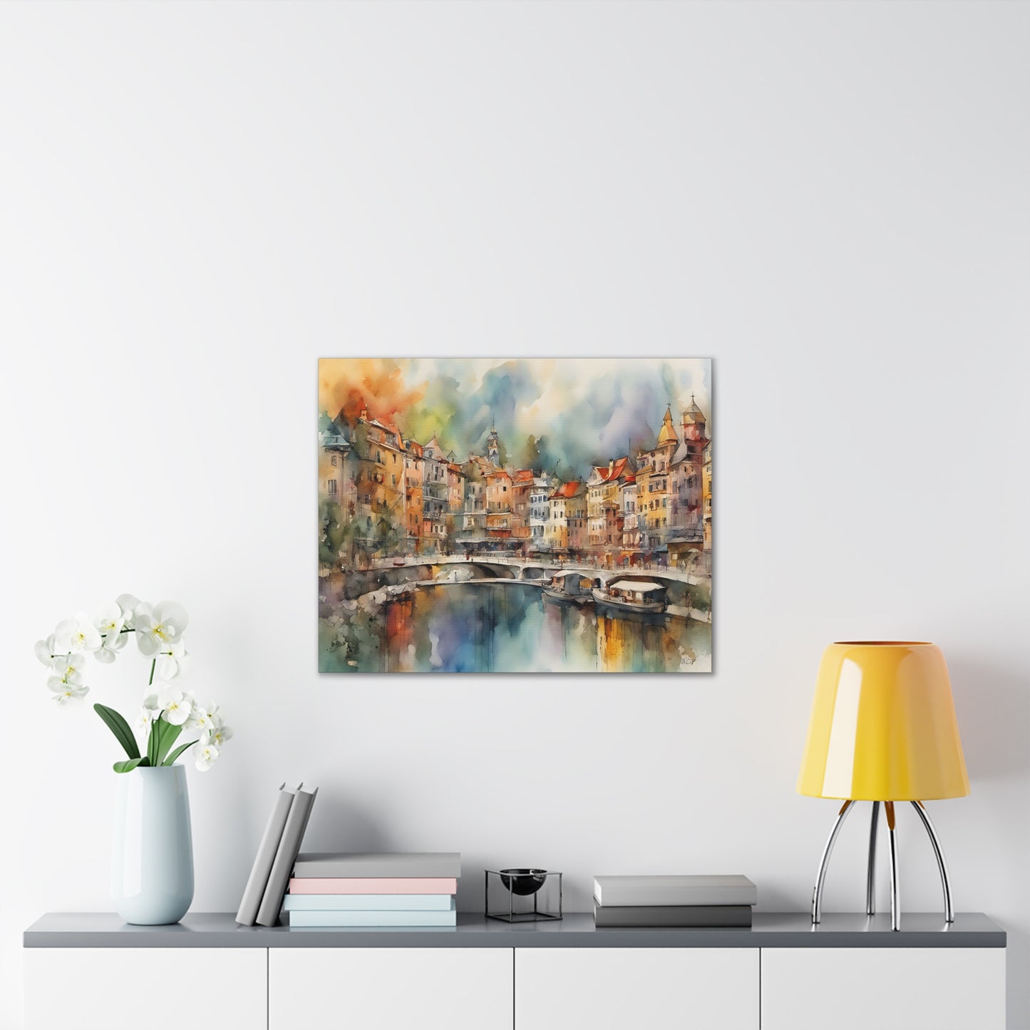 Coastal Town - Canvas Stretched, 0.75" - 2026 Wall Art - Places
