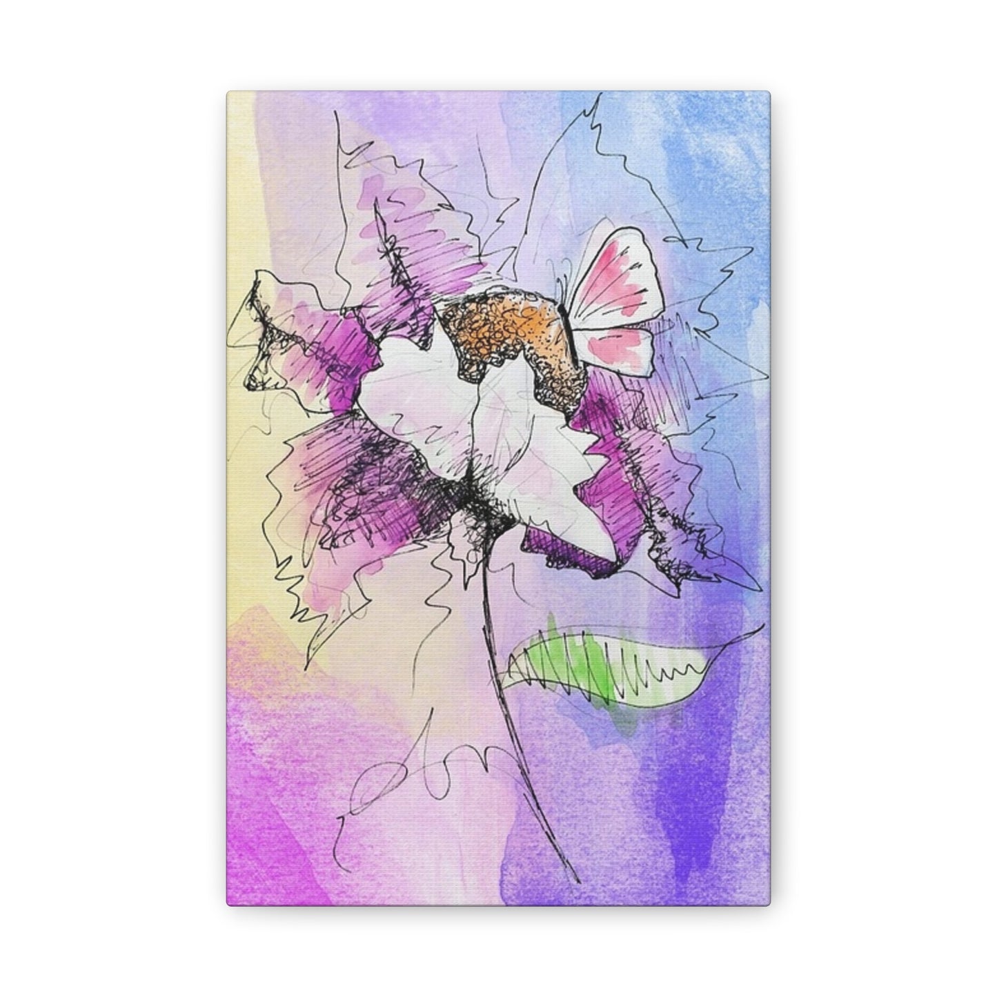 Abstract Flower - Canvas Stretched, 0.75"