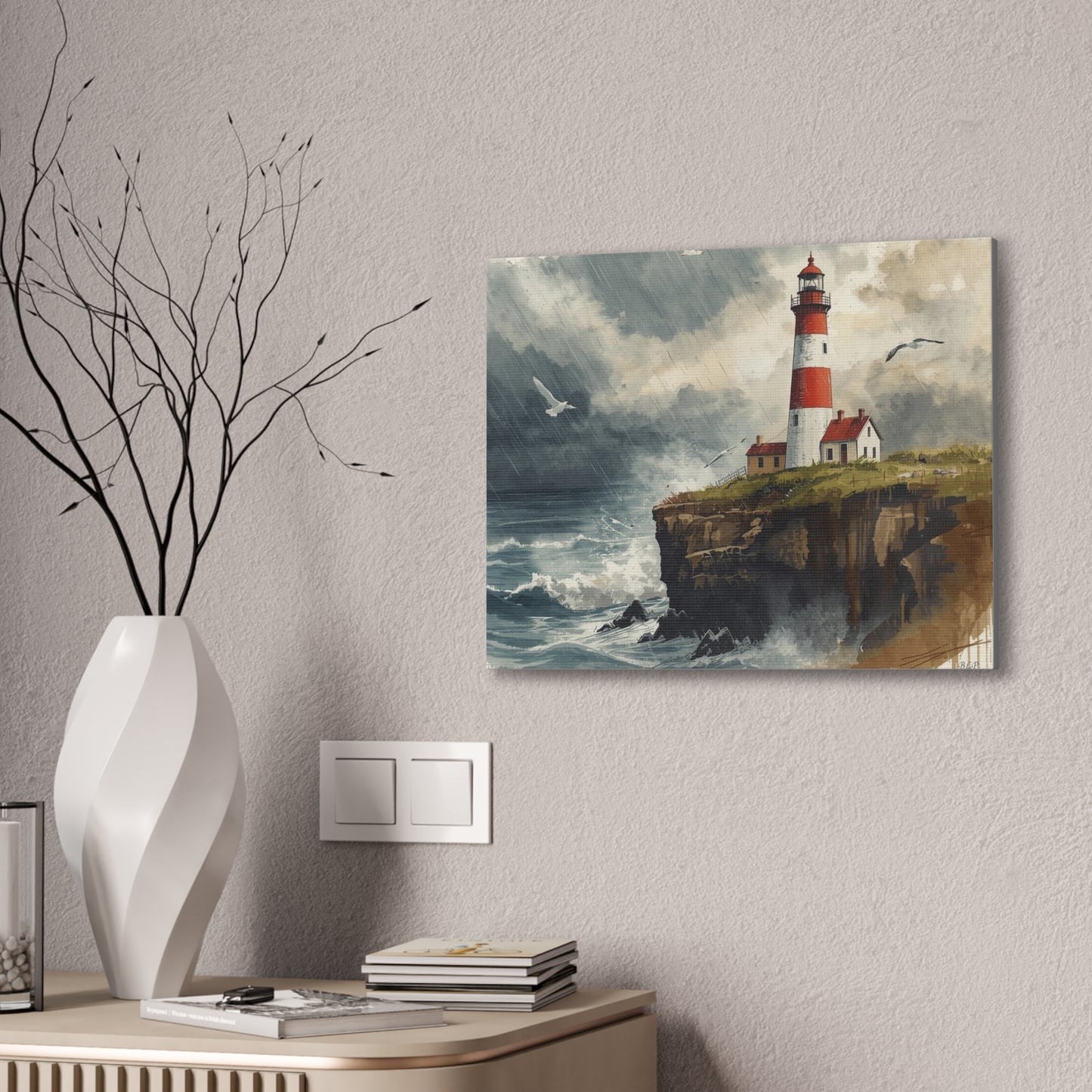 North Coast Light House - Canvas Stretched, 0.75" - 2026 Wall Art Places