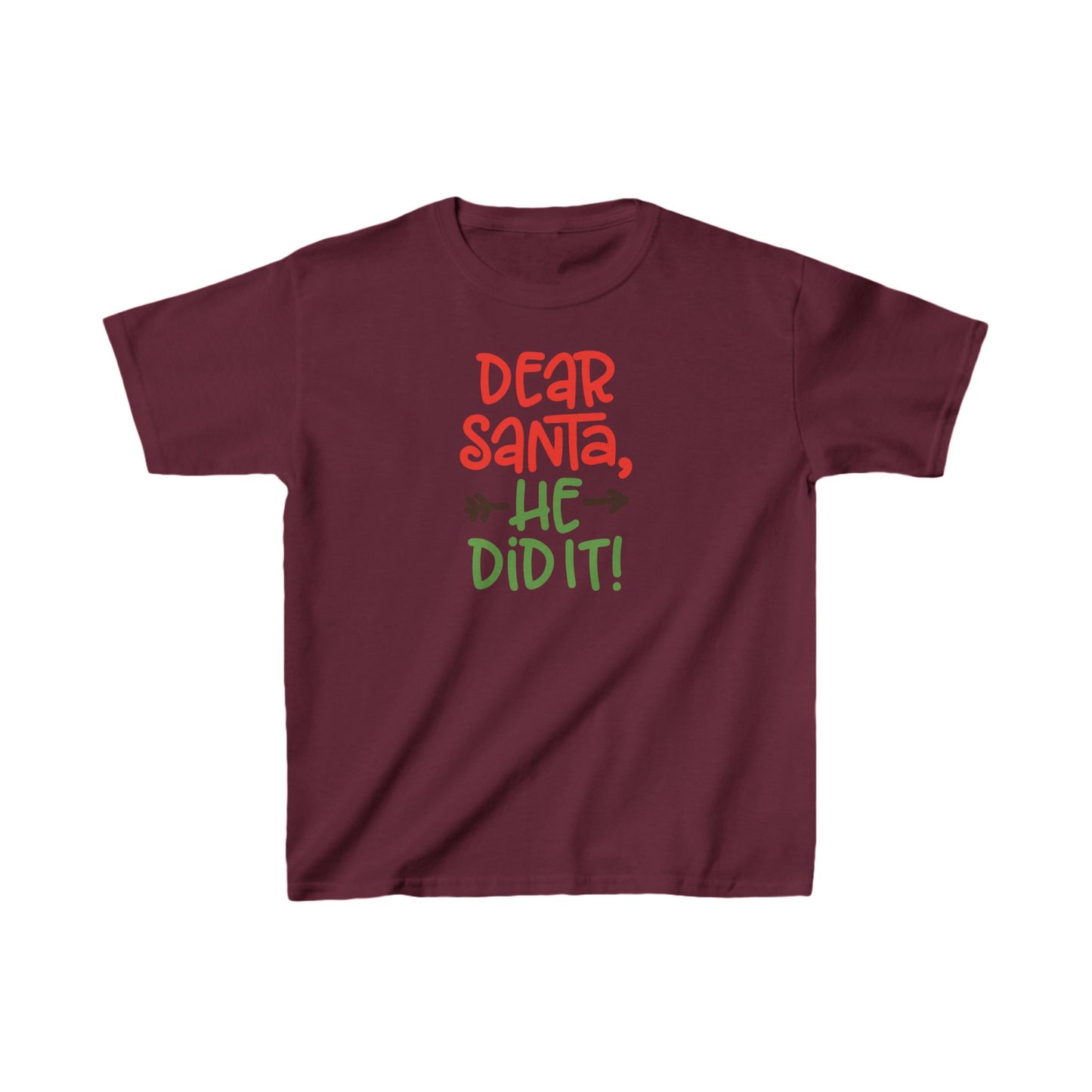 Kids - He Did it -  Heavy Cotton™ T-Shirts - Christmas