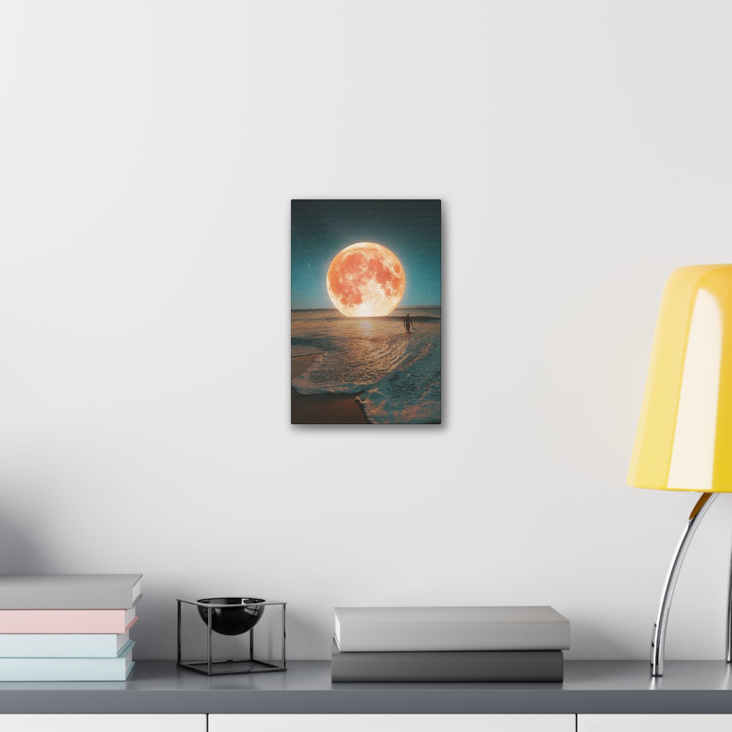 Moon on the water - Canvas Stretched, 0.75"