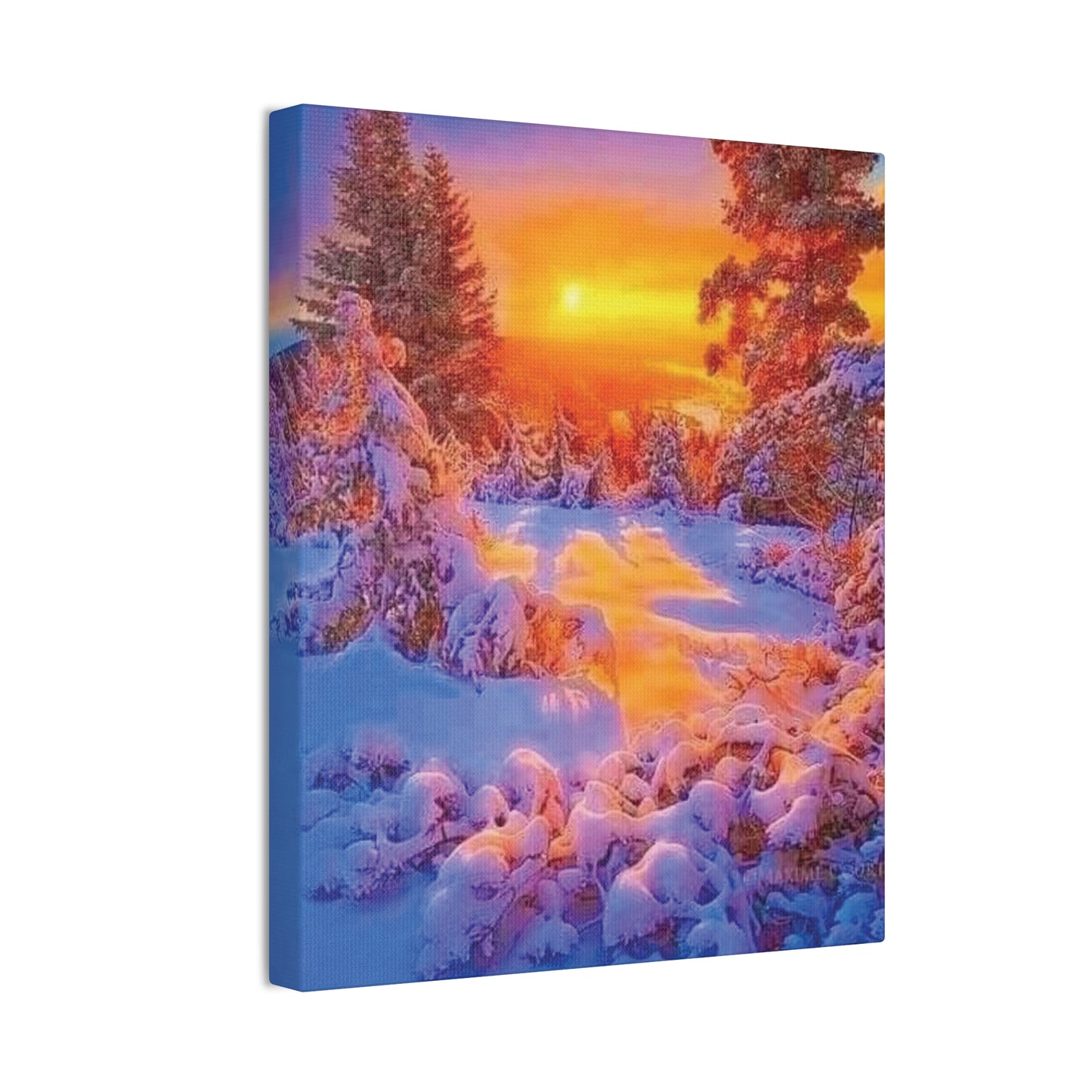 Winter Sunset - Canvas Stretched, 0.75"