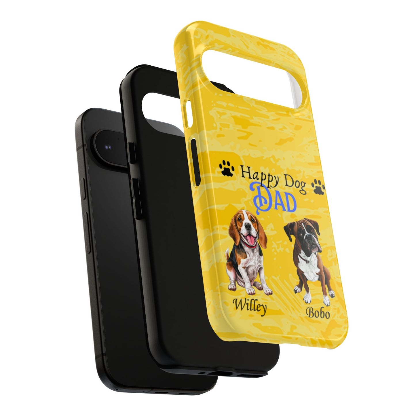 Happy Dog Dad - Personalized - Whimsical Phone Cases - Father's Day