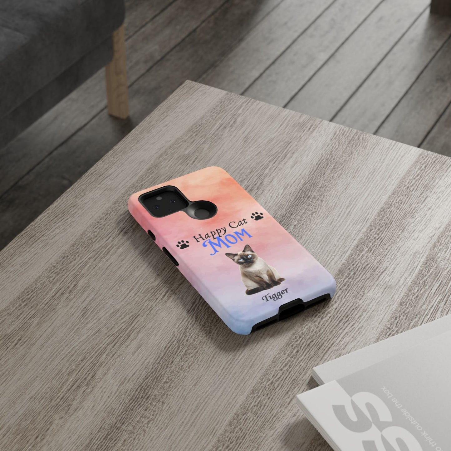 Happy Cat Mom - Personalized - Whimsical Phone Cases - Mother's Day