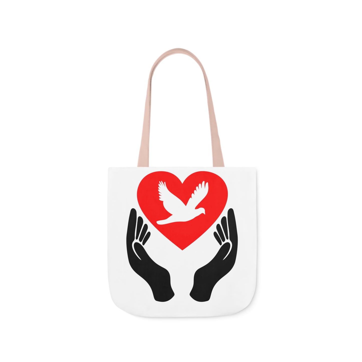 Heart and Hands - Canvas Tote Bag, 5-Color Straps