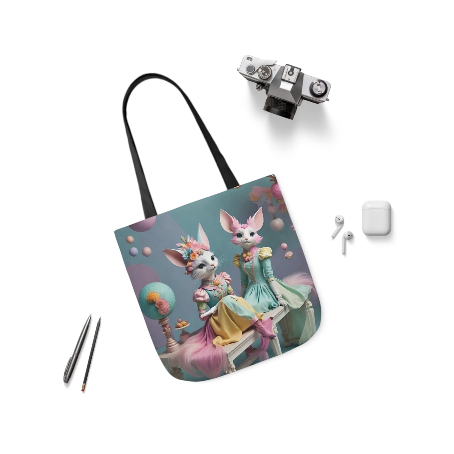 Birthday Party - Canvas Tote Bag, 5-Color Straps Easter