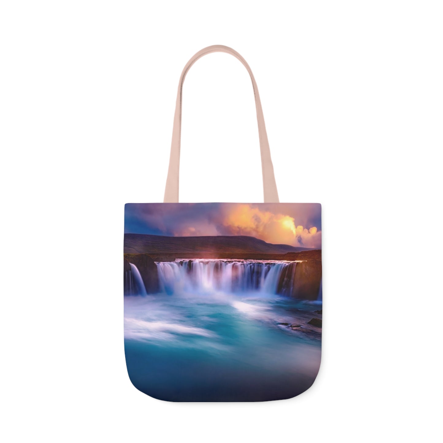 Waterfall - Canvas Tote Bag, 5-Color Straps