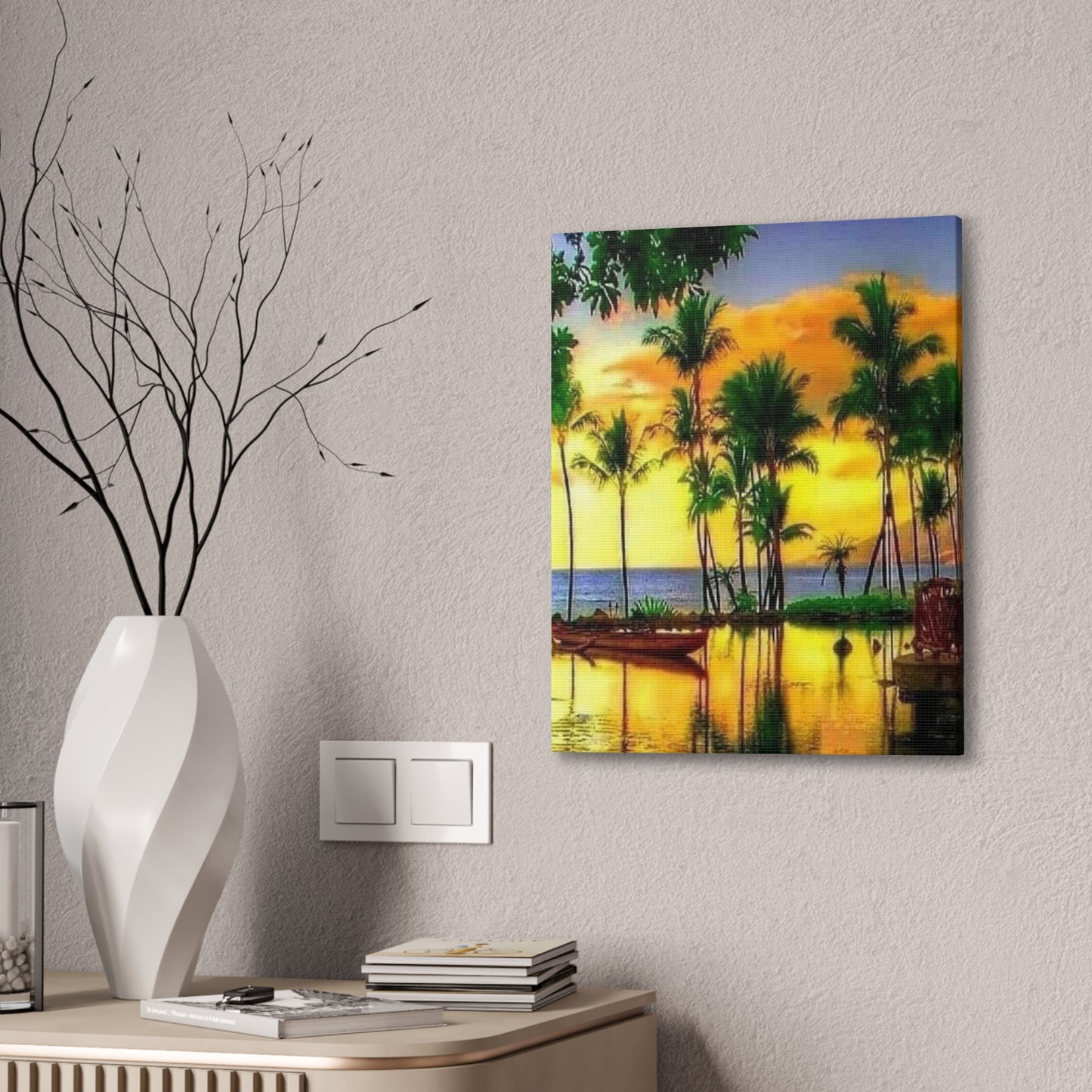 Island Lagoon - Canvas Stretched, 0.75"