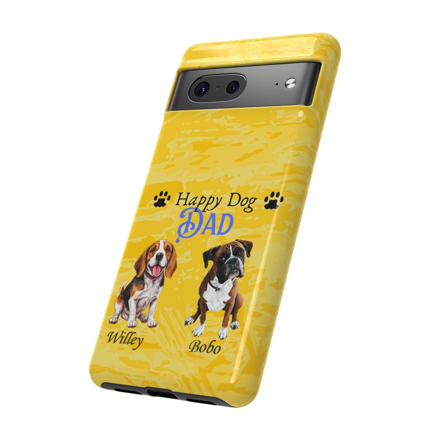 Happy Dog Dad - Personalized - Whimsical Phone Cases - Father's Day