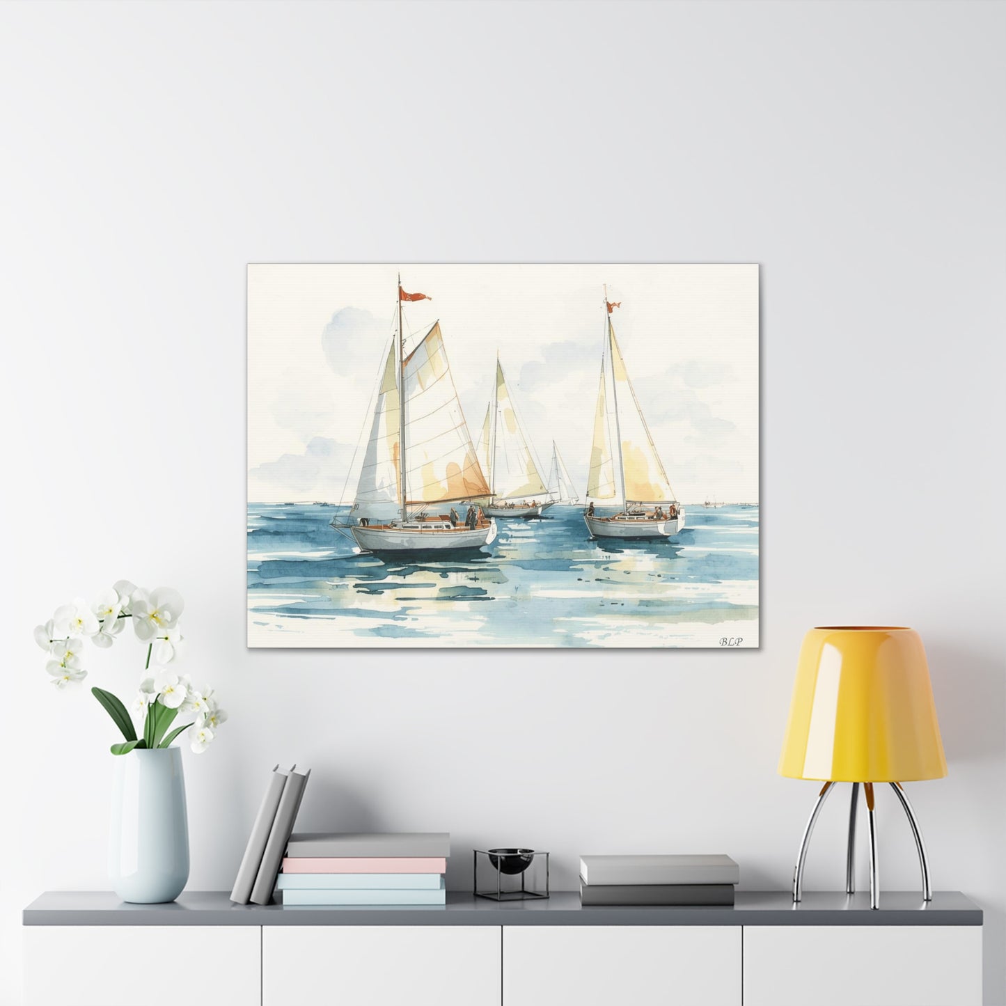 Sailboats - Canvas Stretched, 0.75" - Wall Art 2026 - Scenes