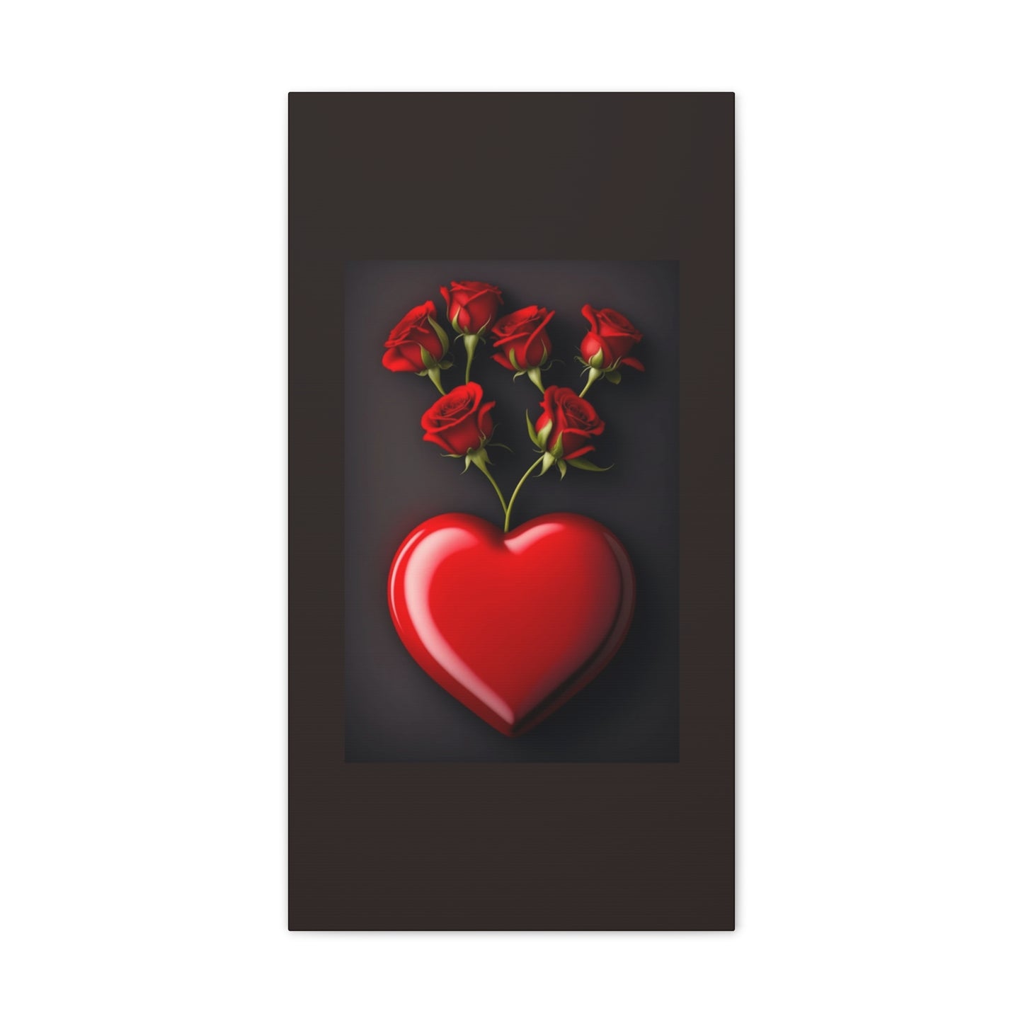 Heart and Roses - Canvas Stretched, 0.75" - Mother's Day