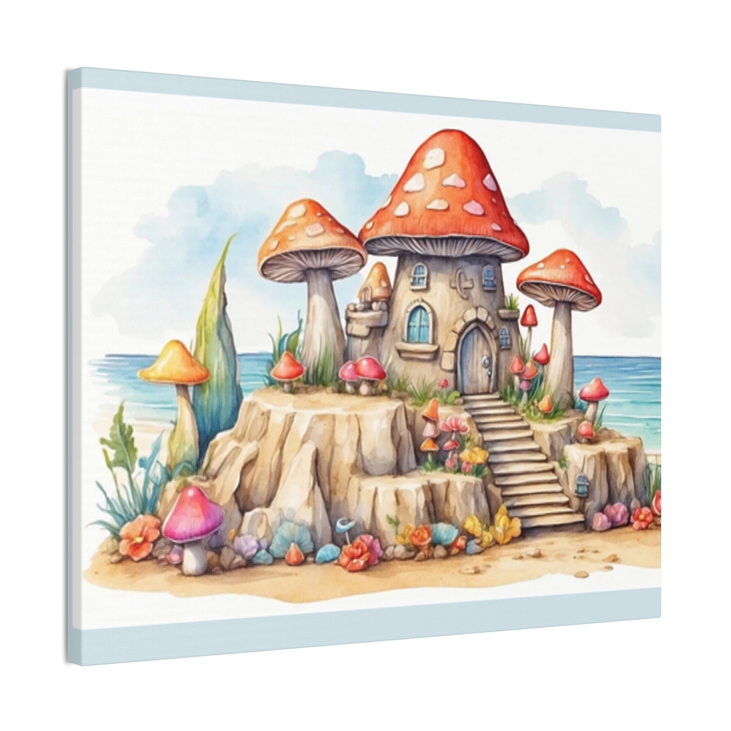 Mushroom House - Canvas Stretched, 0.75"