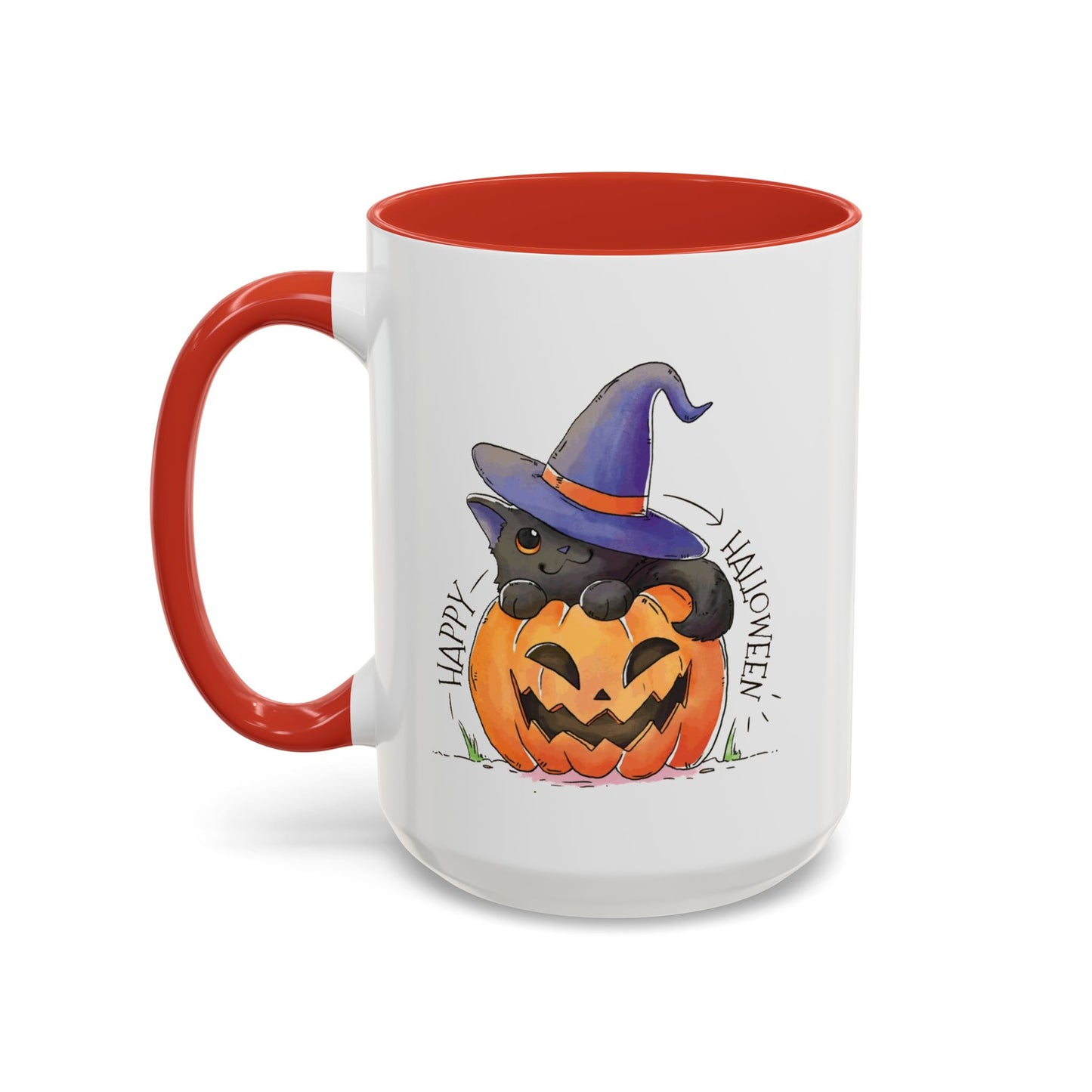 Happy Halloween - Accent Coffee Mug (11, 15oz) - Halloween