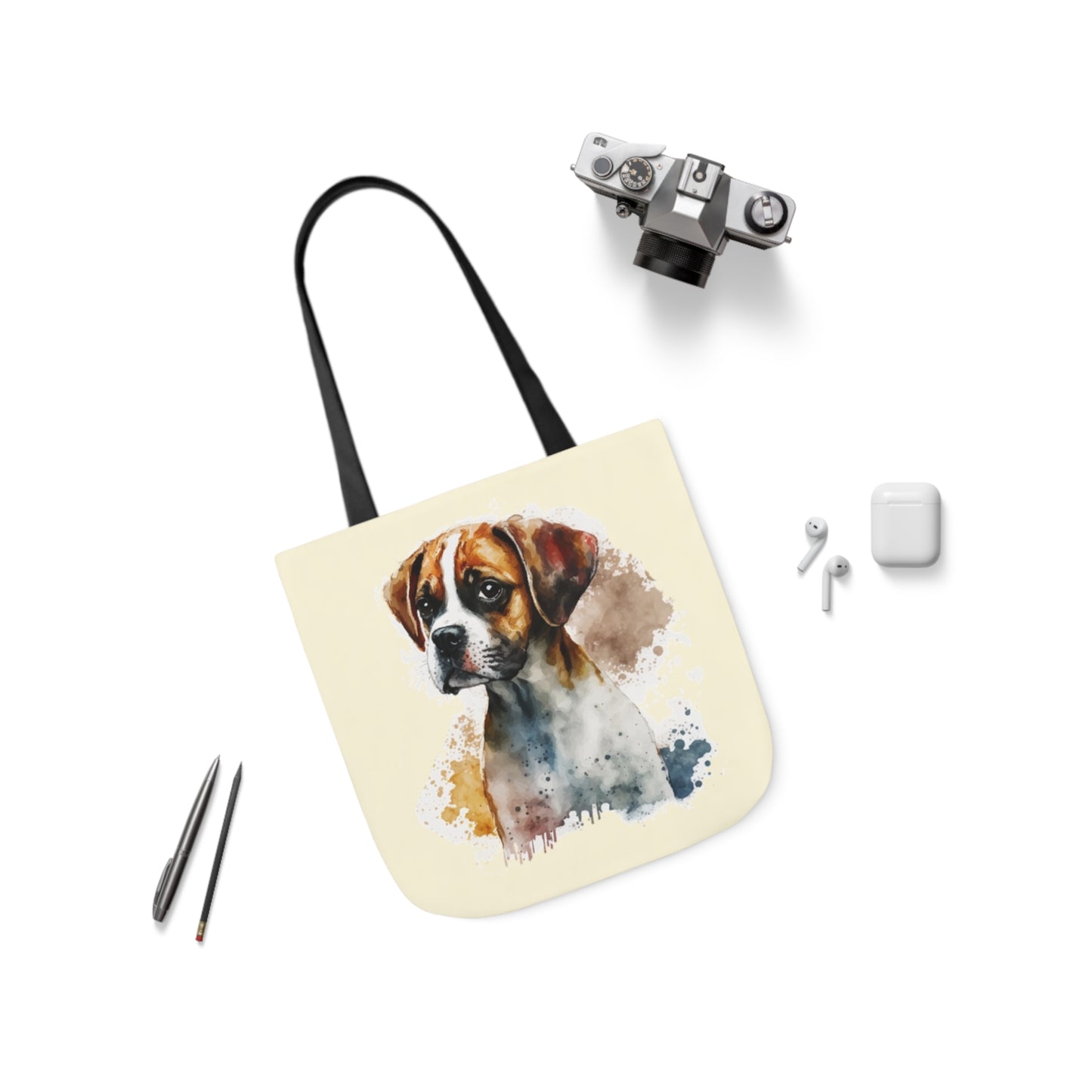 Boxer - Canvas Tote Bag, 5-Color Straps