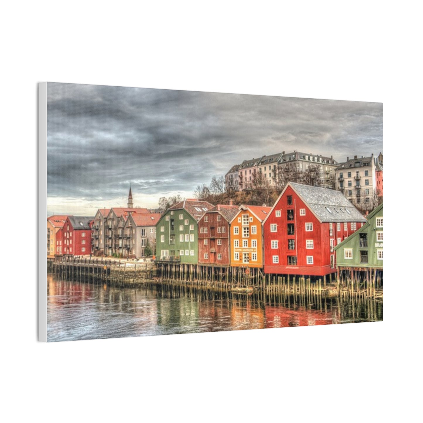 Dock Houses - Canvas Stretched, 0.75"