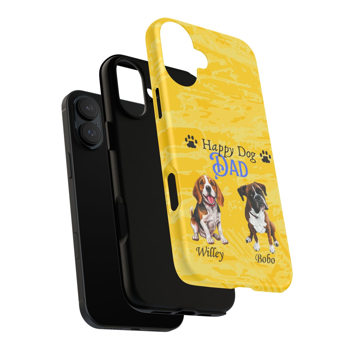 Happy Dog Dad - Personalized - Whimsical Phone Cases - Father's Day