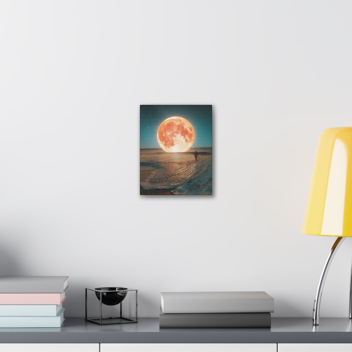 Moon on the water - Canvas Stretched, 0.75"