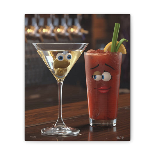 Couple of Drinks - Canvas Stretched, 0.75" - 2026 Wall Art - Creative