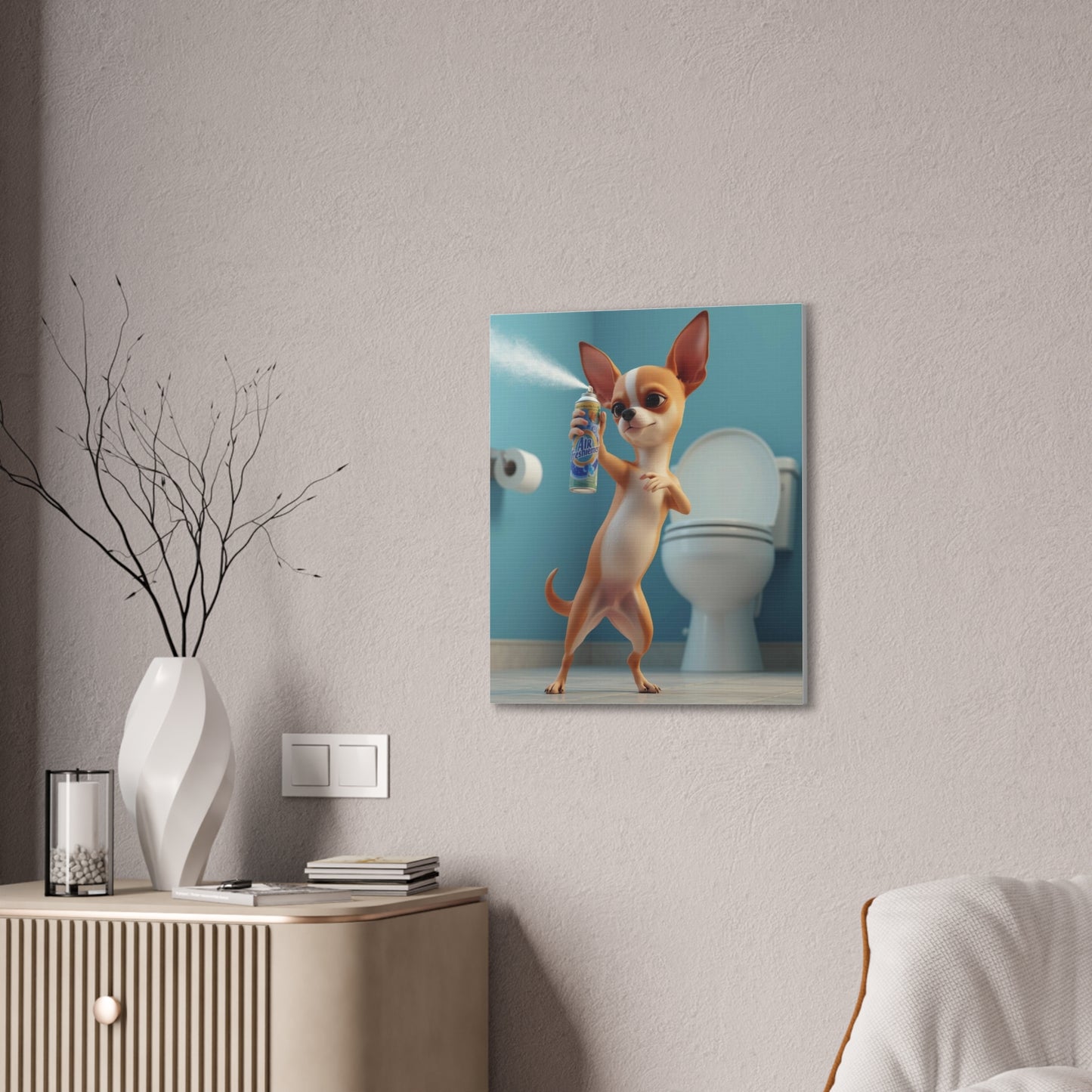 Chihuahua - Canvas Stretched, 0.75" - Wall art 2026 - Bathroom Humor