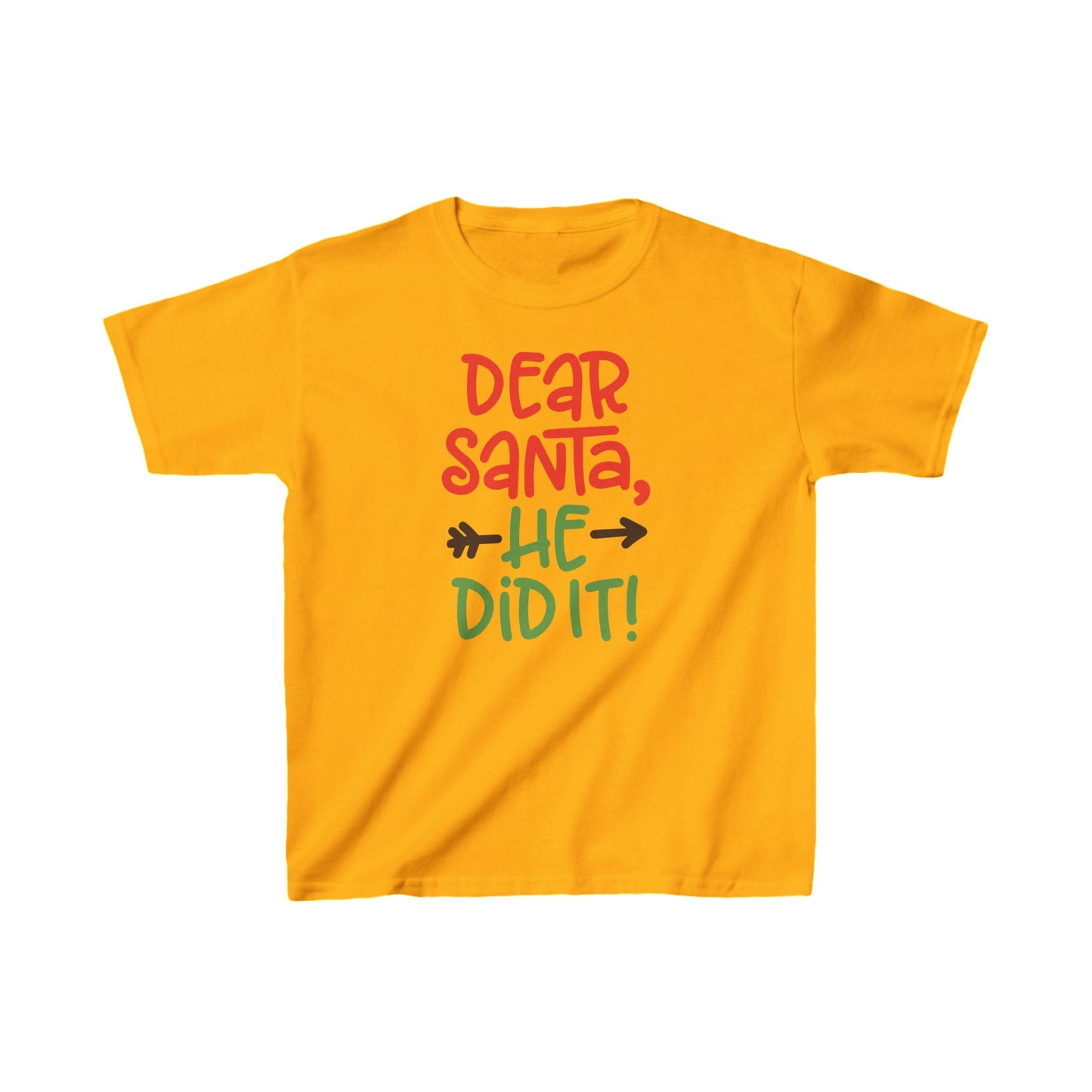 Kids - He Did it -  Heavy Cotton™ T-Shirts - Christmas