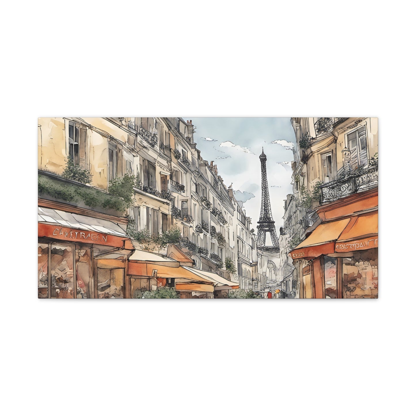 Paris Street - Canvas Stretched, 0.75"