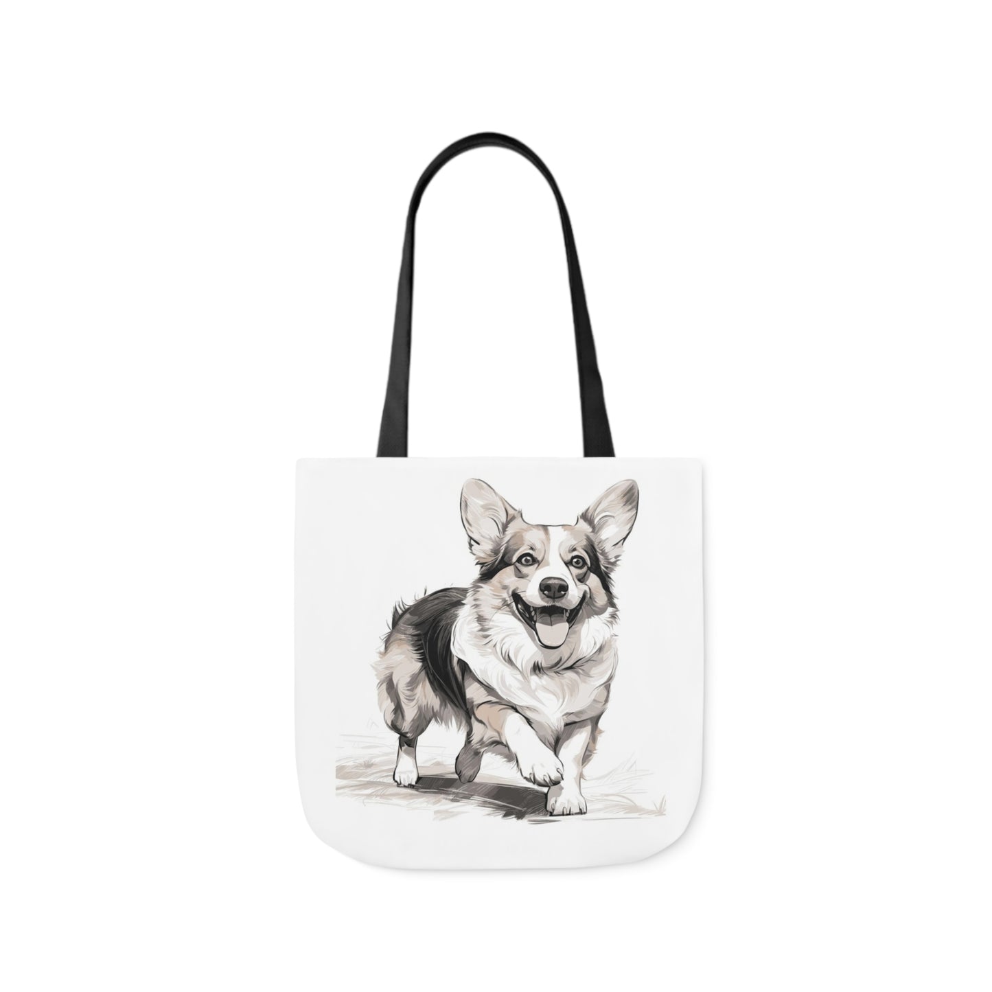 Corgi 2 - Canvas Tote Bag, 5-Color Straps