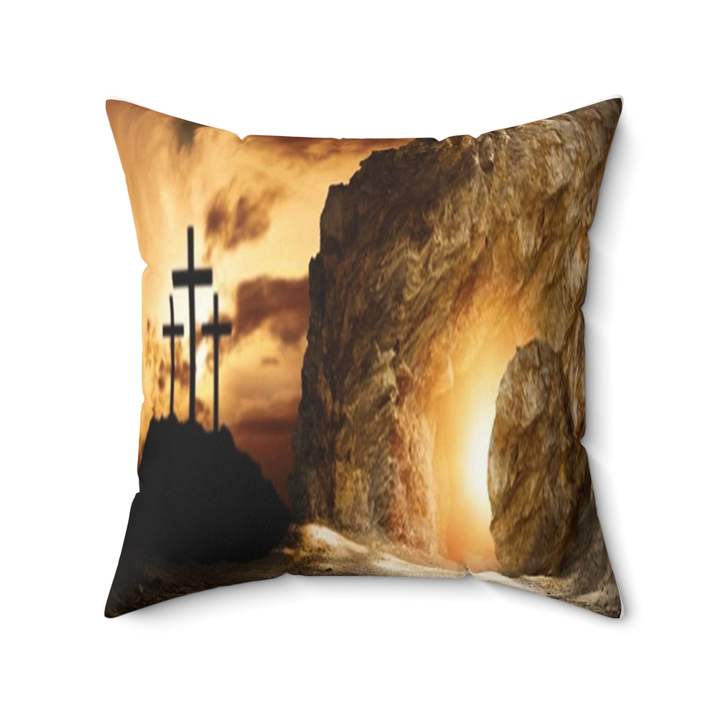 He is Risen - Faux Suede Square Pillow - Easter - Mother's Day - Father's Day