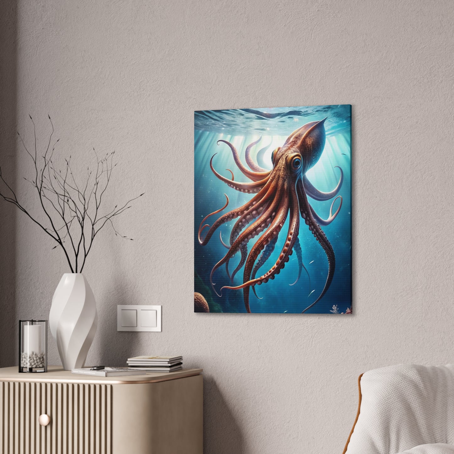 Octopus - Canvas Stretched, 0.75"