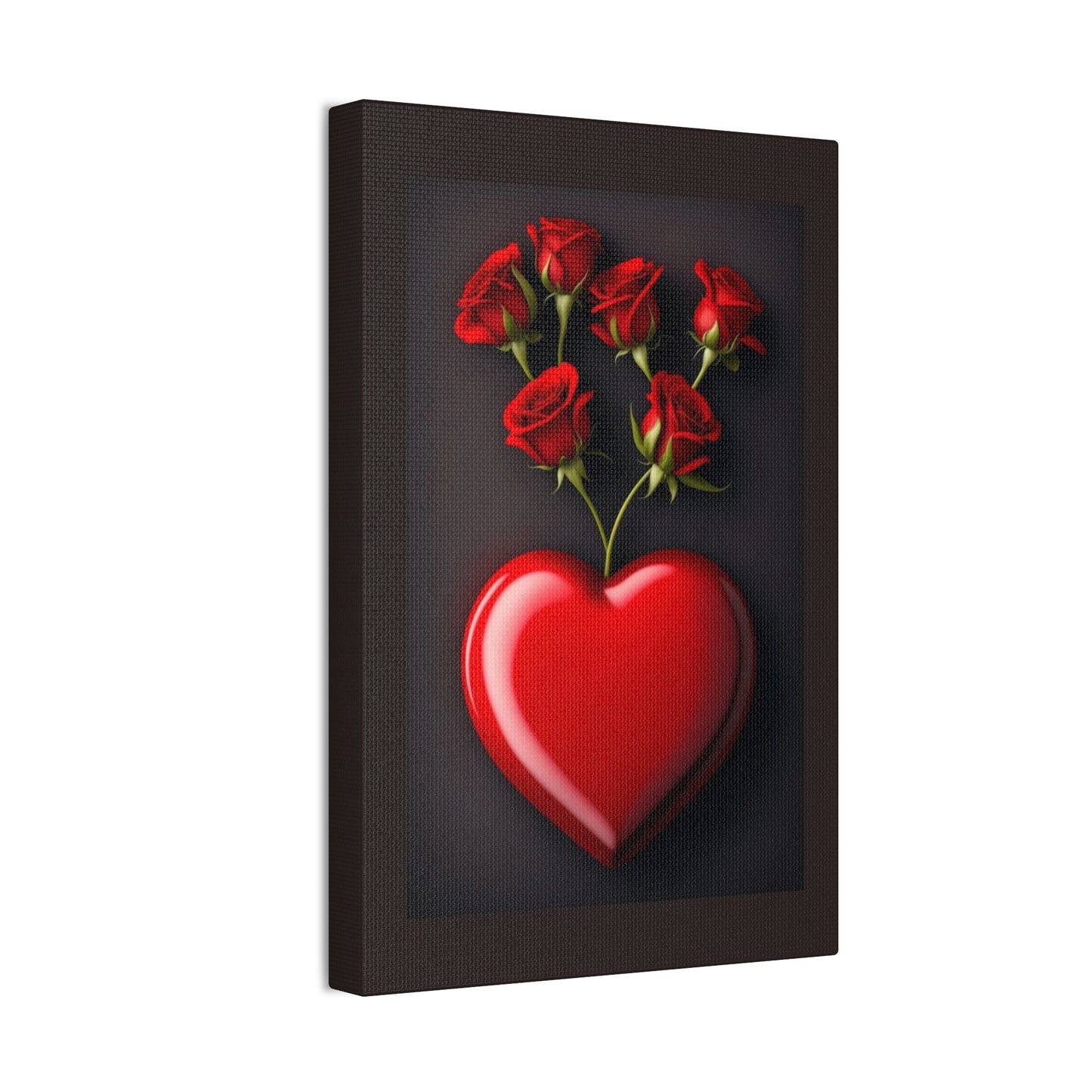 Heart and Roses - Canvas Stretched, 0.75" - Mother's Day