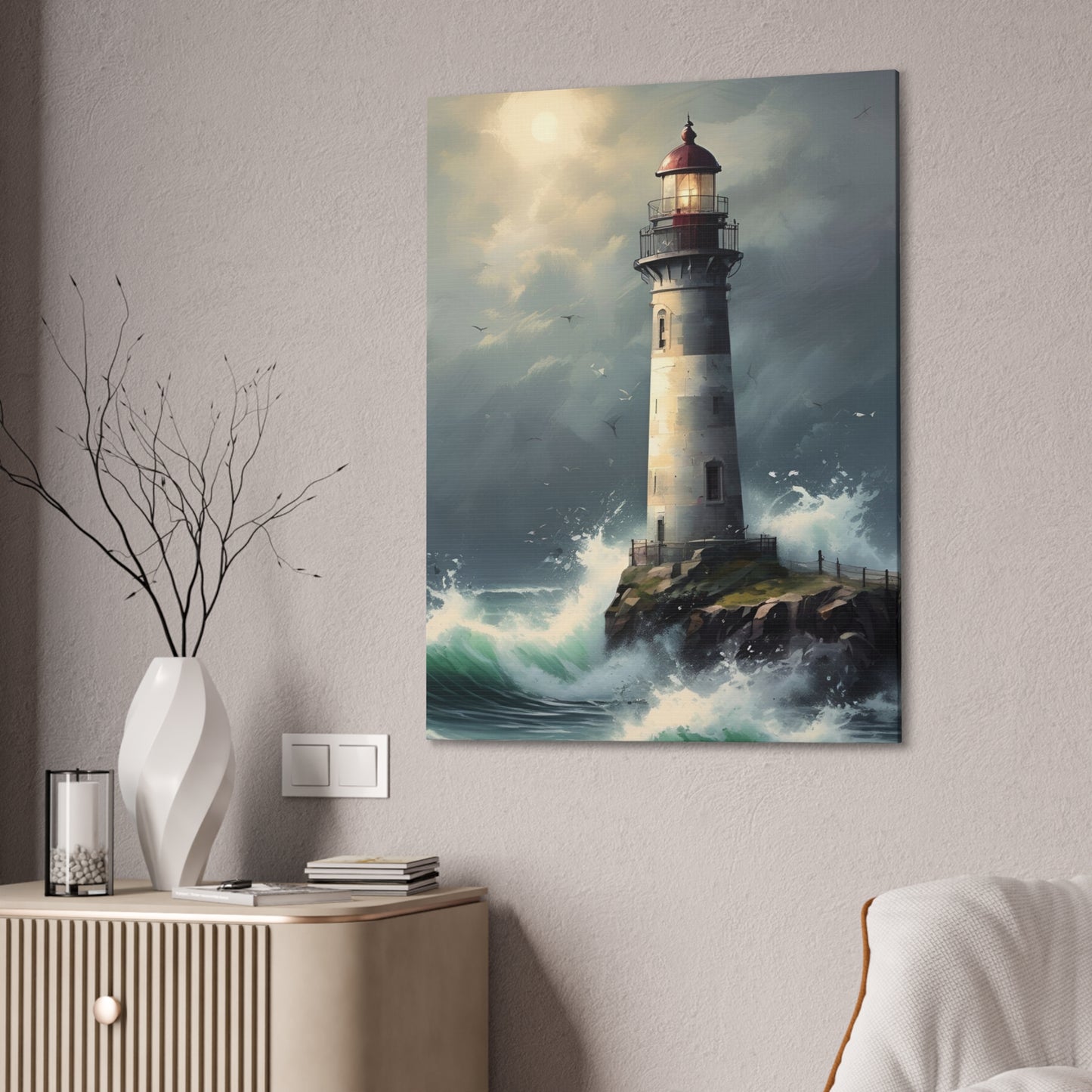 Light House - Canvas Stretched, 0.75"