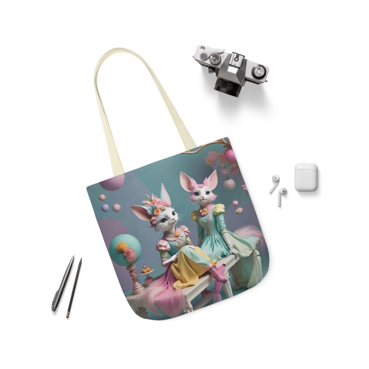 Birthday Party - Canvas Tote Bag, 5-Color Straps Easter