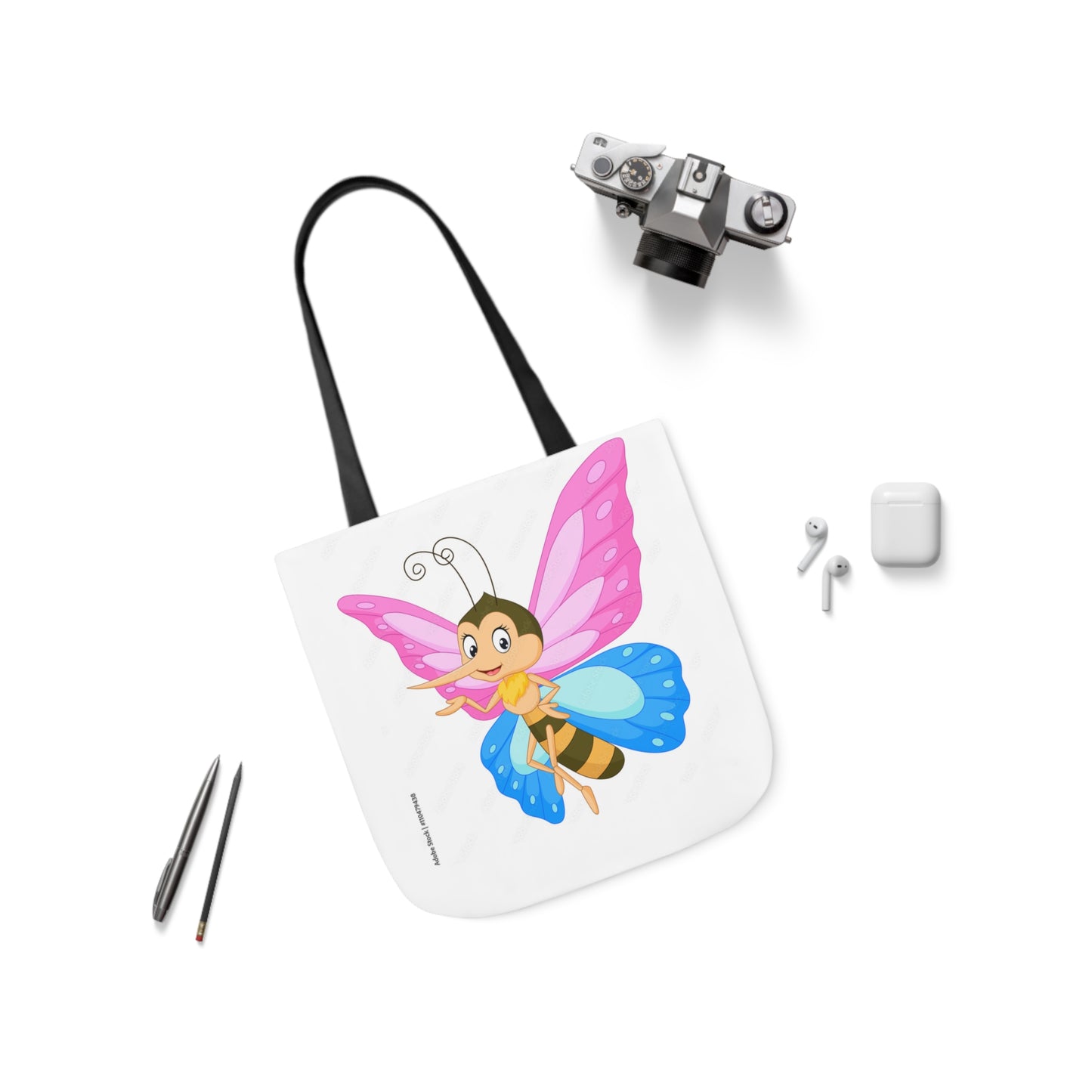 Fairy Bug - Canvas Tote Bag, 5-Color Straps