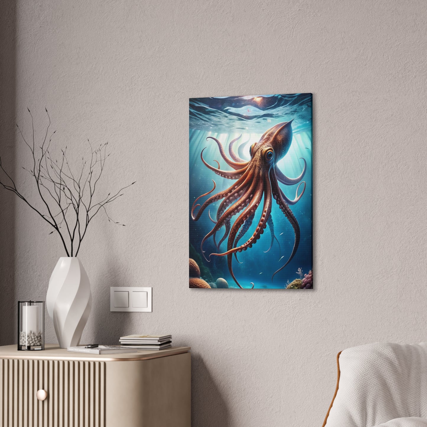 Octopus - Canvas Stretched, 0.75"