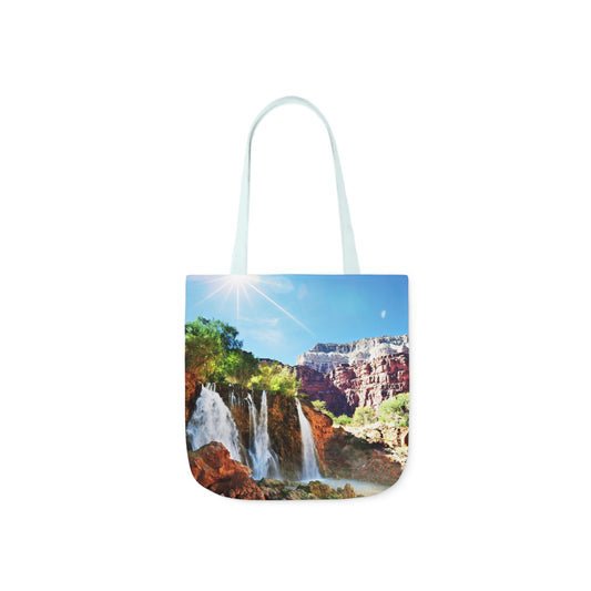 Waterfall - Canvas Tote Bag, 5-Color Straps