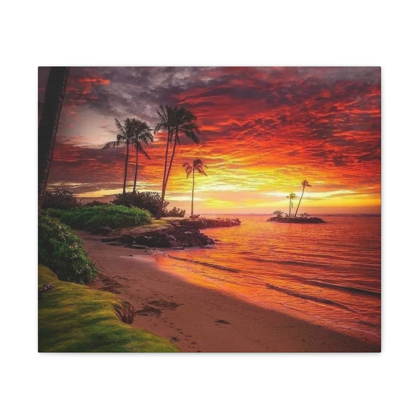 Sunset Island - Canvas Stretched, 0.75"