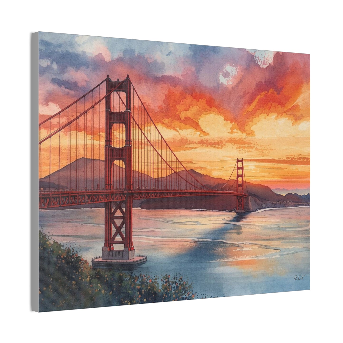 Golden Gate at Sunset = Canvas Stretched, 0.75" - Wall Art 2026 - Places