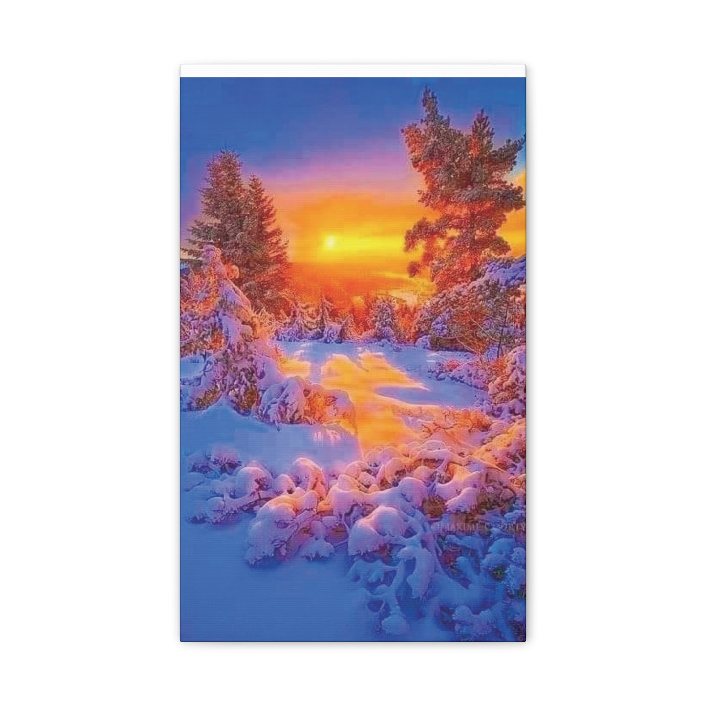 Winter Sunset - Canvas Stretched, 0.75"