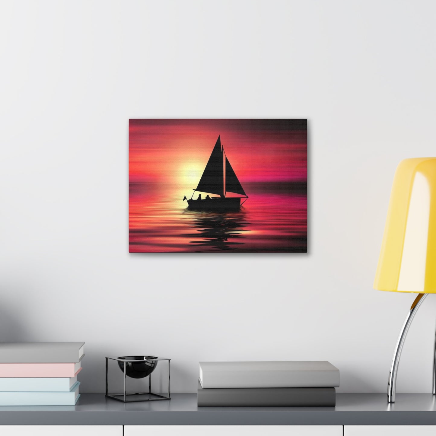 Sailing at Sunset - Canvas Stretched, 0.75"