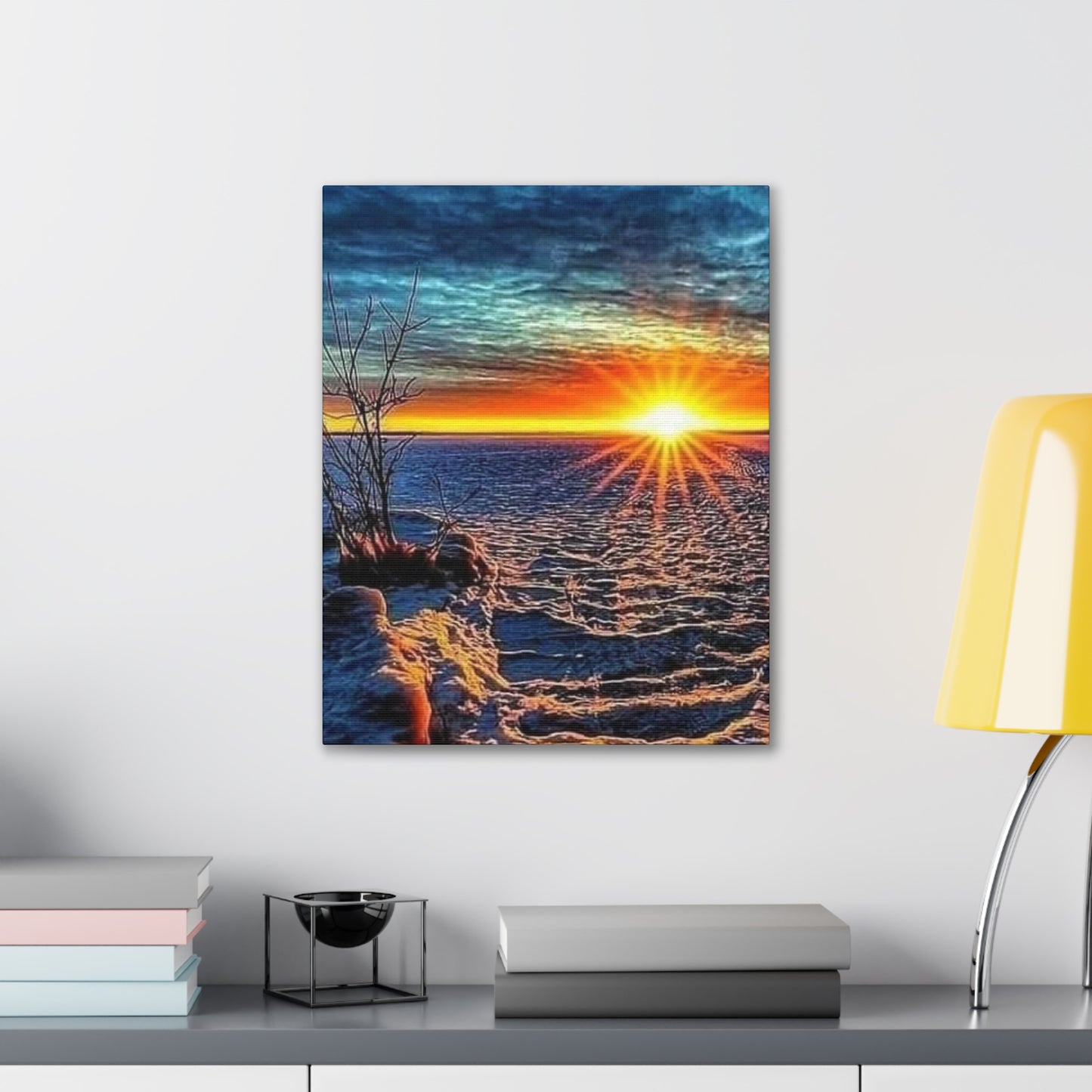 Sunrise on the Ocean - Canvas Stretched, 0.75"