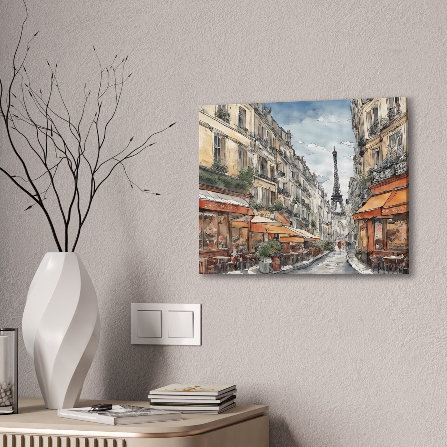 Paris Street - Canvas Stretched, 0.75"