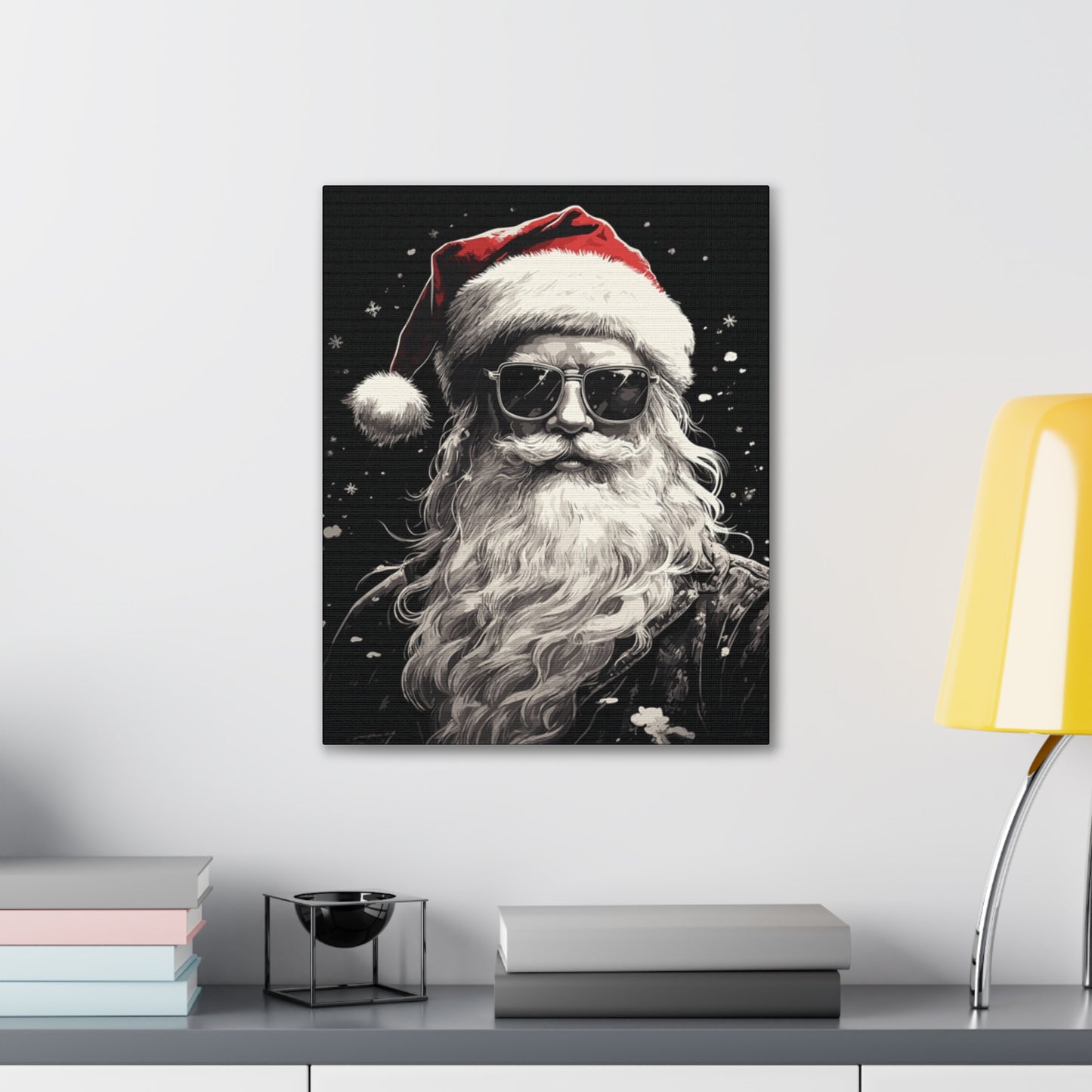 Hip Santa - Canvas Stretched, 0.75" - Christmas