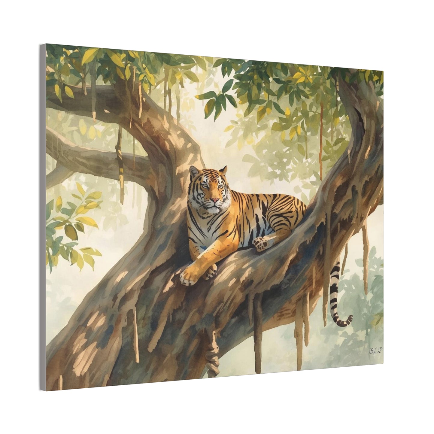 Tiger Lounging - Canvas Stretched, 0.75" - 2026 Wall Art - Animals