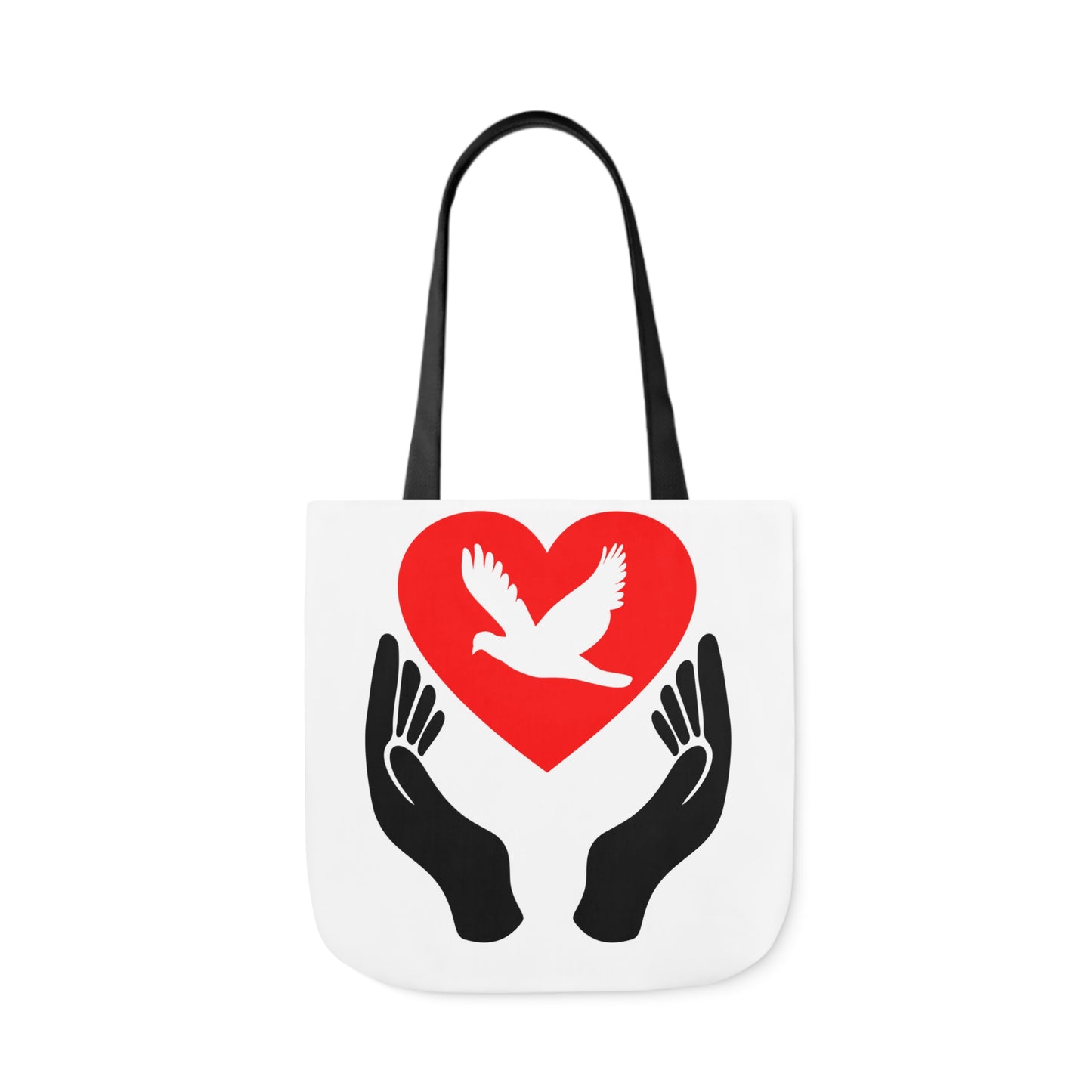 Heart and Hands - Canvas Tote Bag, 5-Color Straps