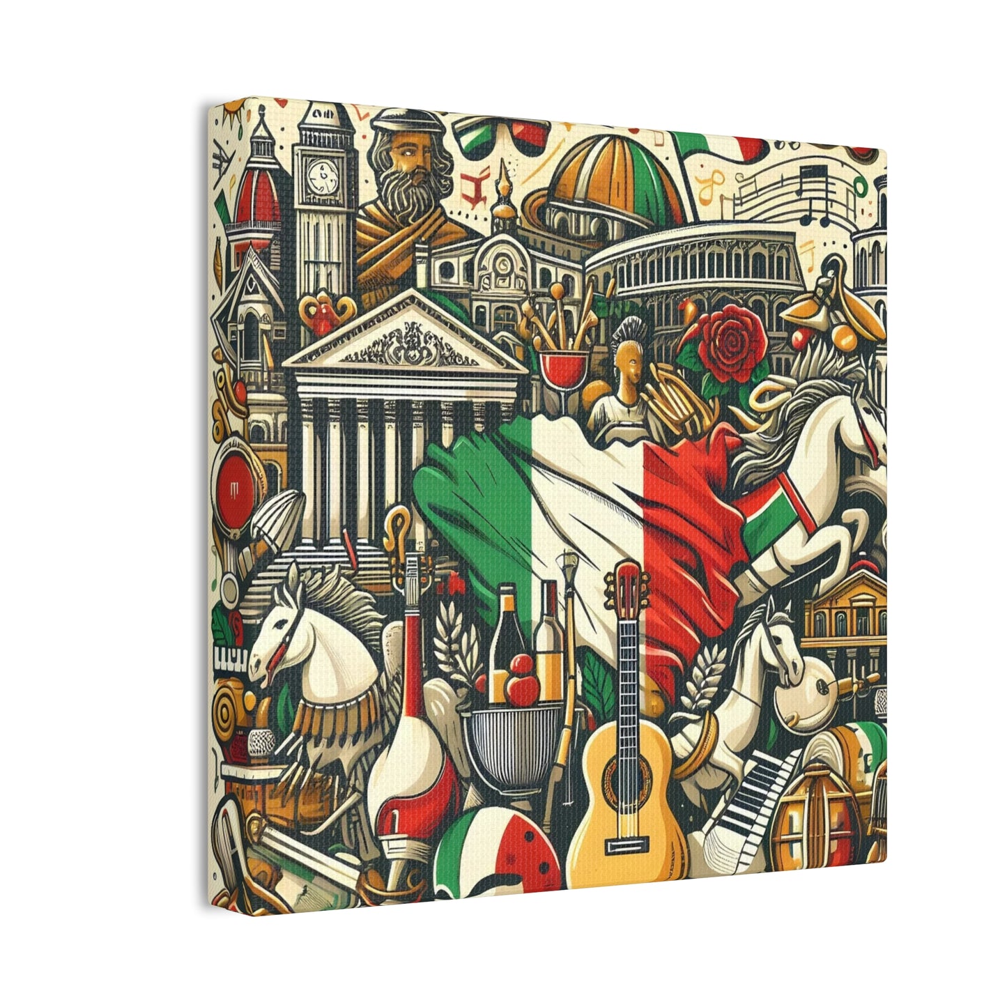 Italian Mural - Canvas Stretched, 0.75"