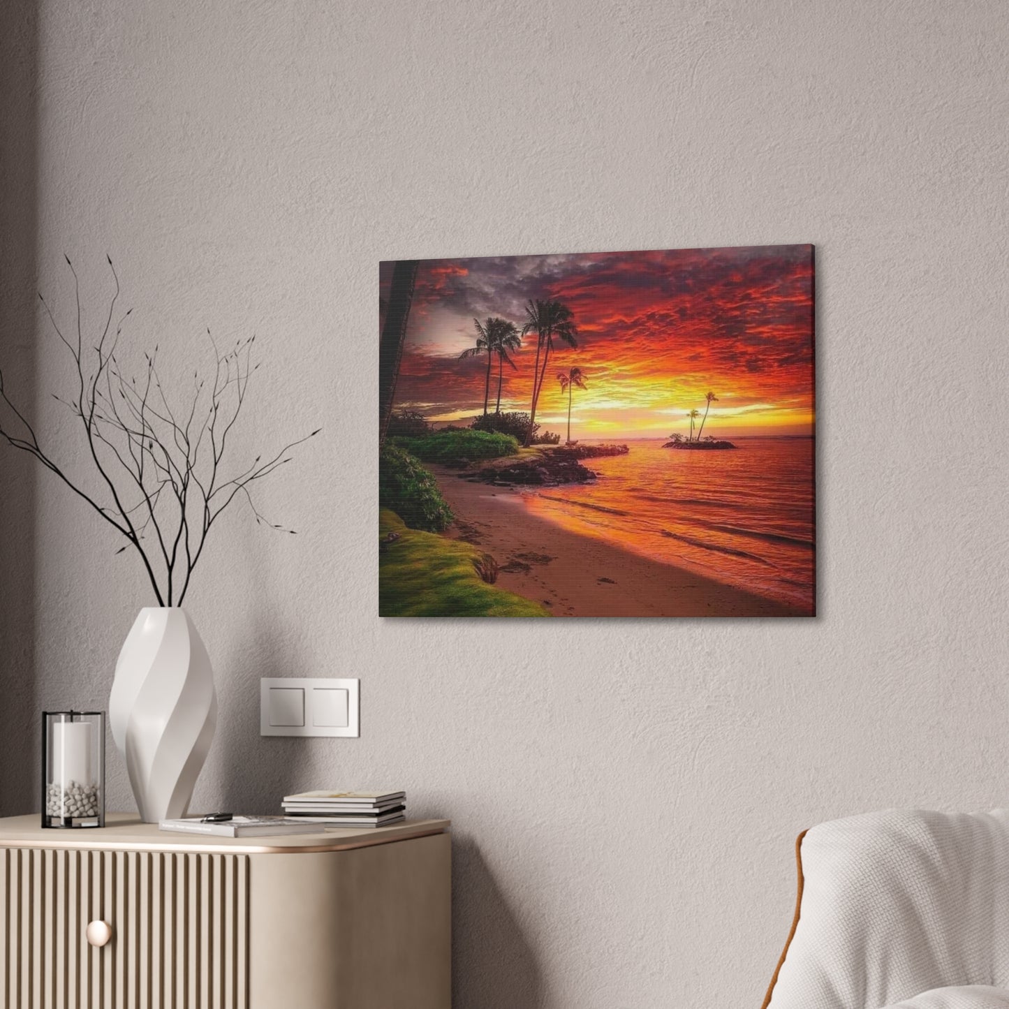 Sunset Island - Canvas Stretched, 0.75"