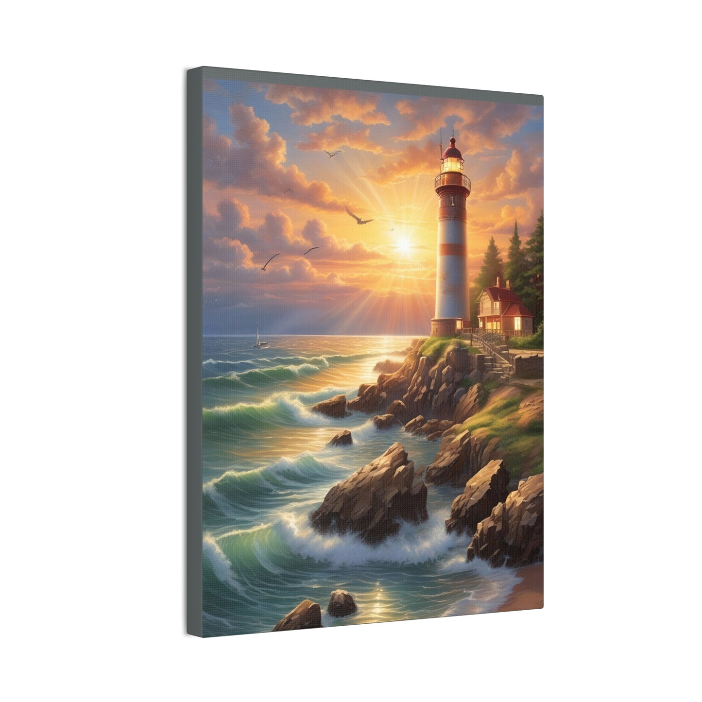 Light House - Canvas Stretched, 0.75"