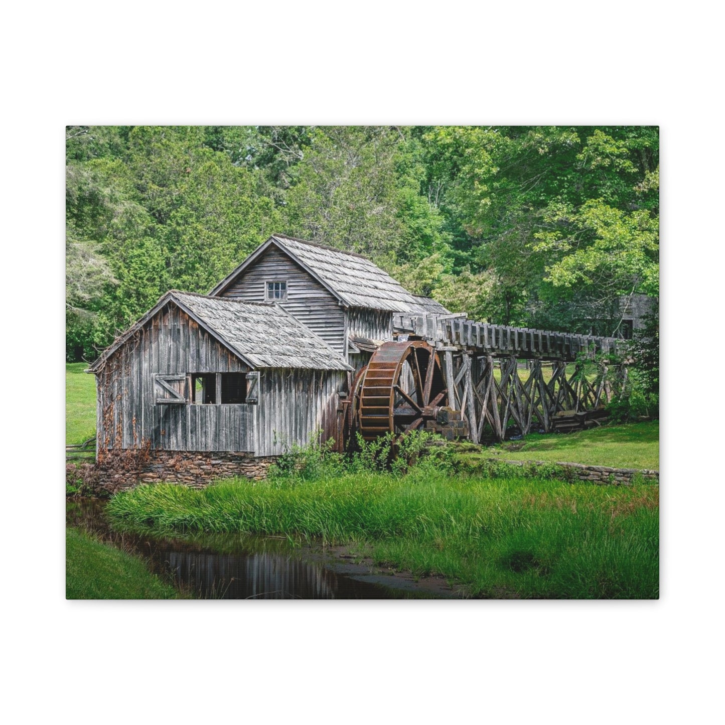 Water Wheel - Canvas Stretched, 0.75"